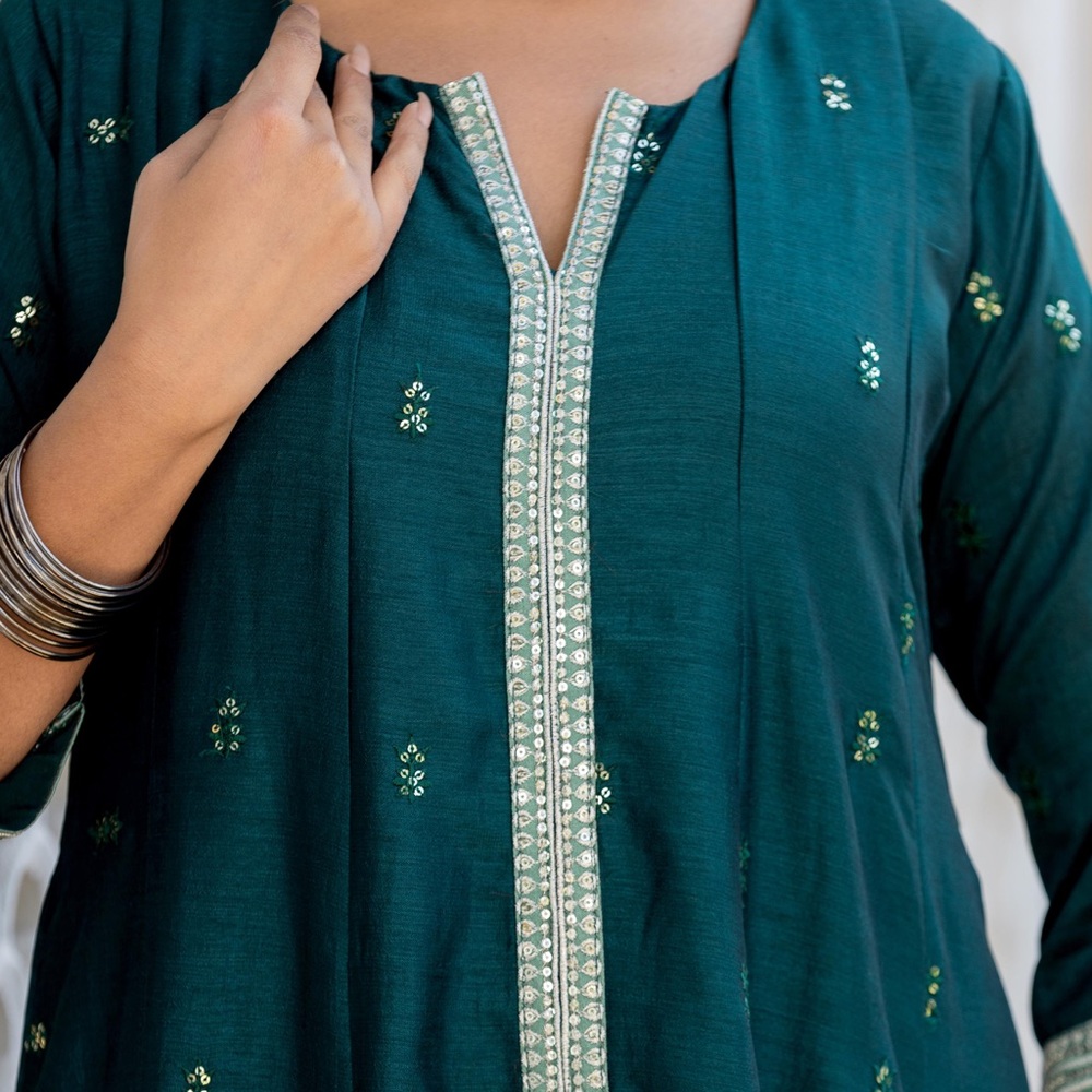 Silk Anarkali Salwar suit